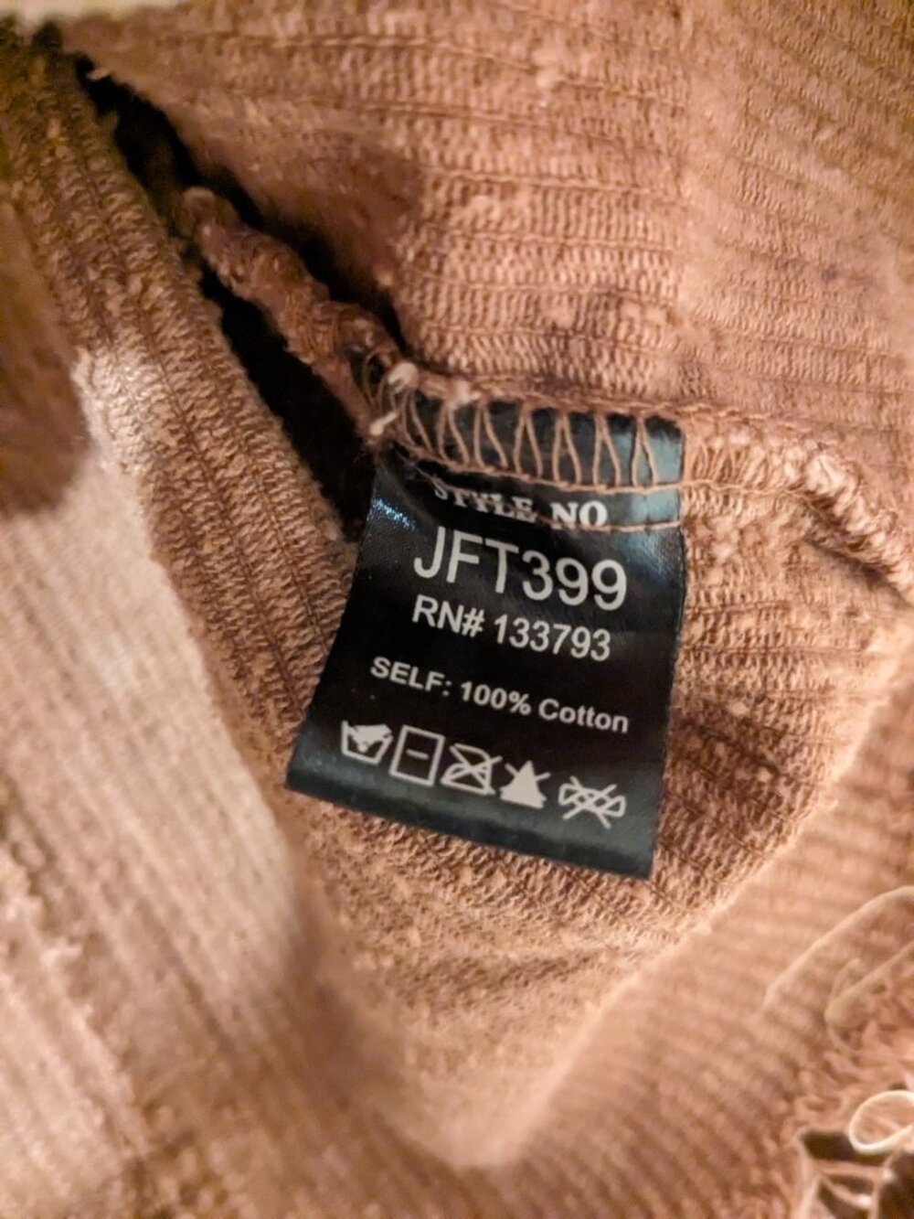 12th Tribe Small Brown Corduroy Cropped Trucker Jacket Raw Hem Festival Cowgirl - Picture 8 of 11